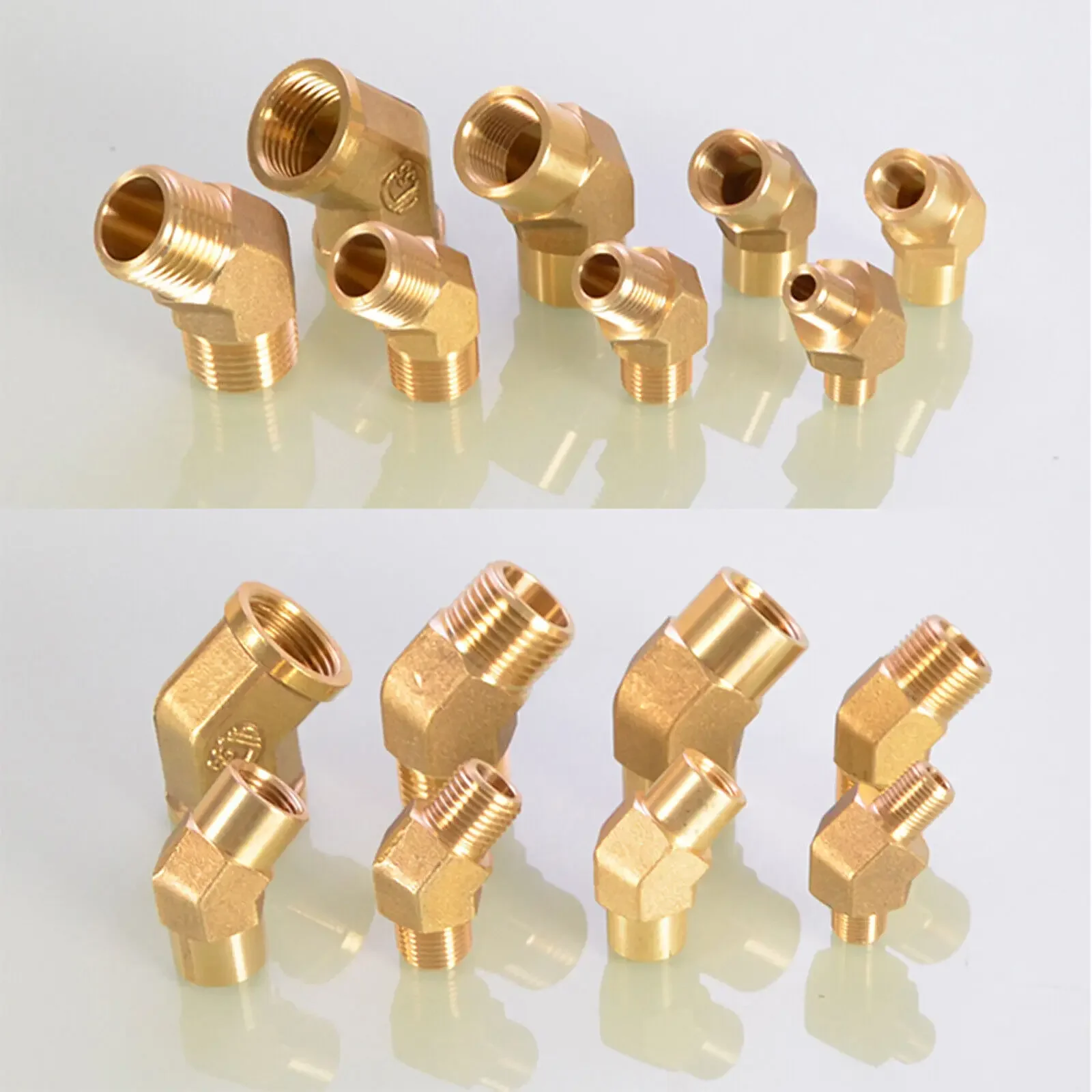 

1/2/5/10 шт. латунный коленчатый разъем 45 градусов 1/8 дюйма 1/4 дюйма 3/8 дюйма 1/2 дюйма BSP наружная/внутренняя резьба