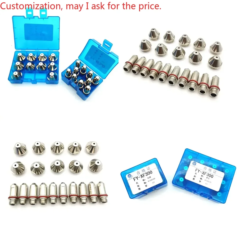 

Hot sale50 Tip + 50 Electrode XF300 XF-300 FY-XF300H FY-XF300 LGK-300 CNC Plasma Torch Huayuan Cutter 300100 300190 300150