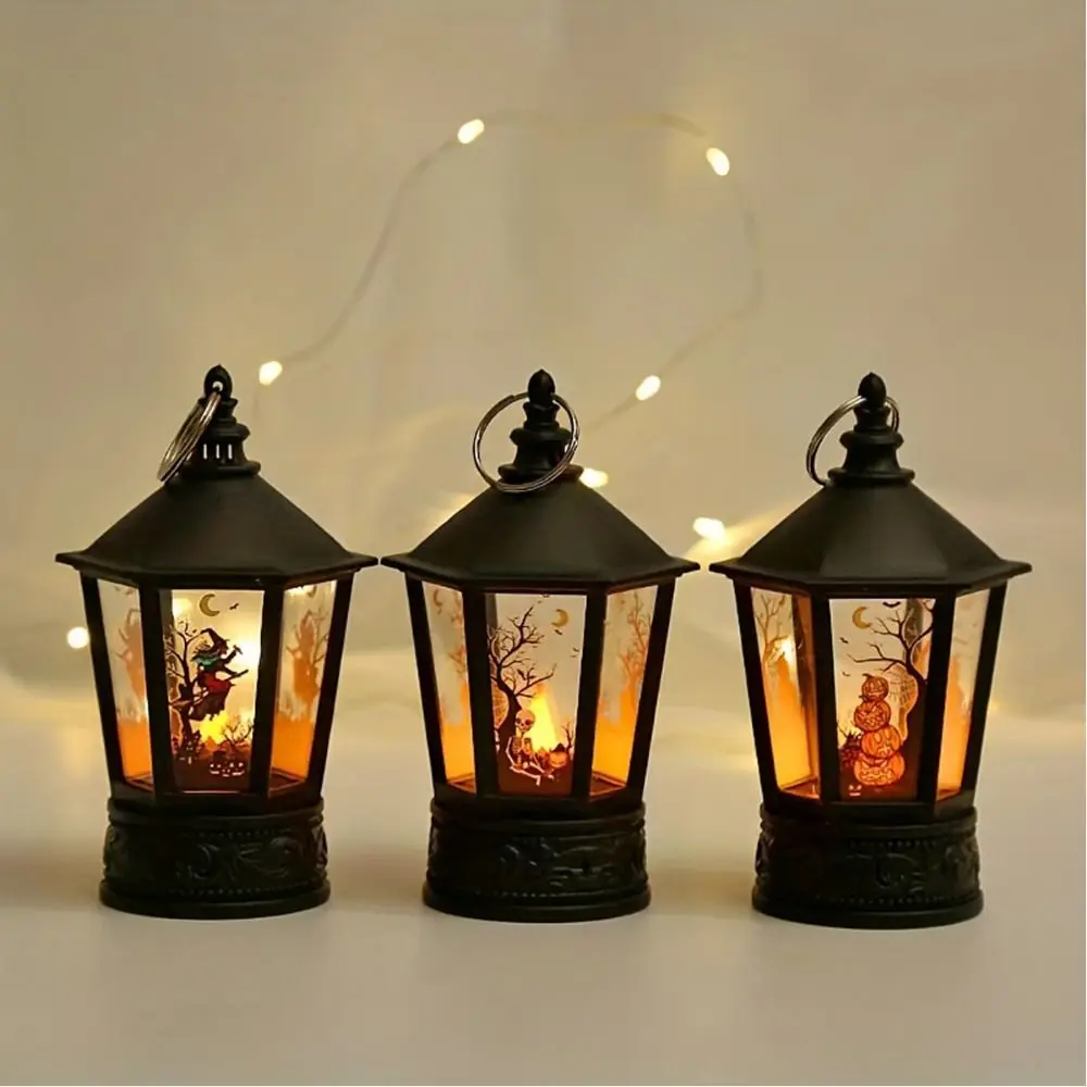 European Style Halloween Pumpkin Lantern Durable Vintage LED Electronic Candle LED Festival Lantern Ornaments Halloween