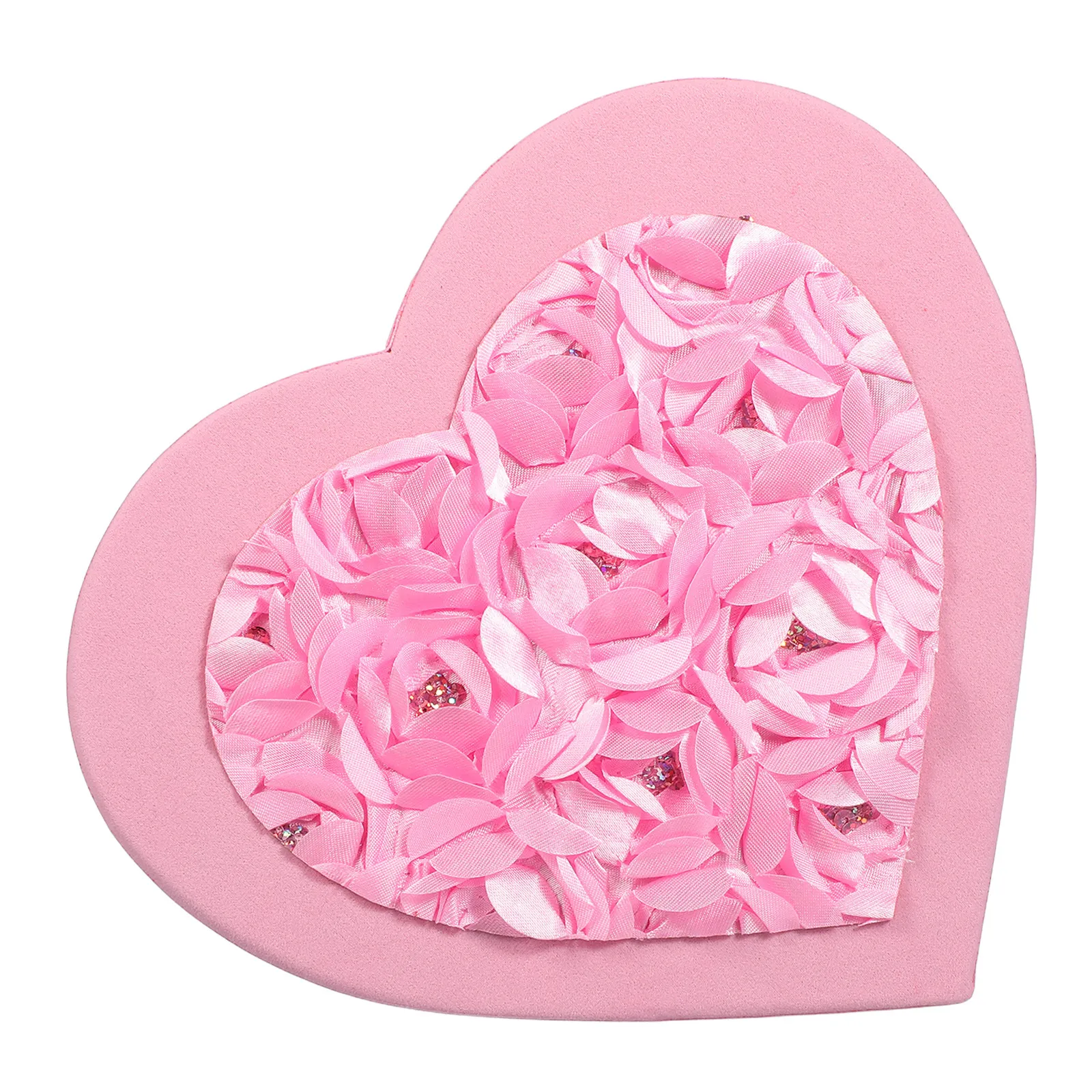 Caja de Regalo en Forma de Corazón para el Día de San Valentín, Decoración Floral Rosa, Empaque para Bombones, Flores, Joyas y Recuerdos, 9.04x8.25x3.54 pulgadas
