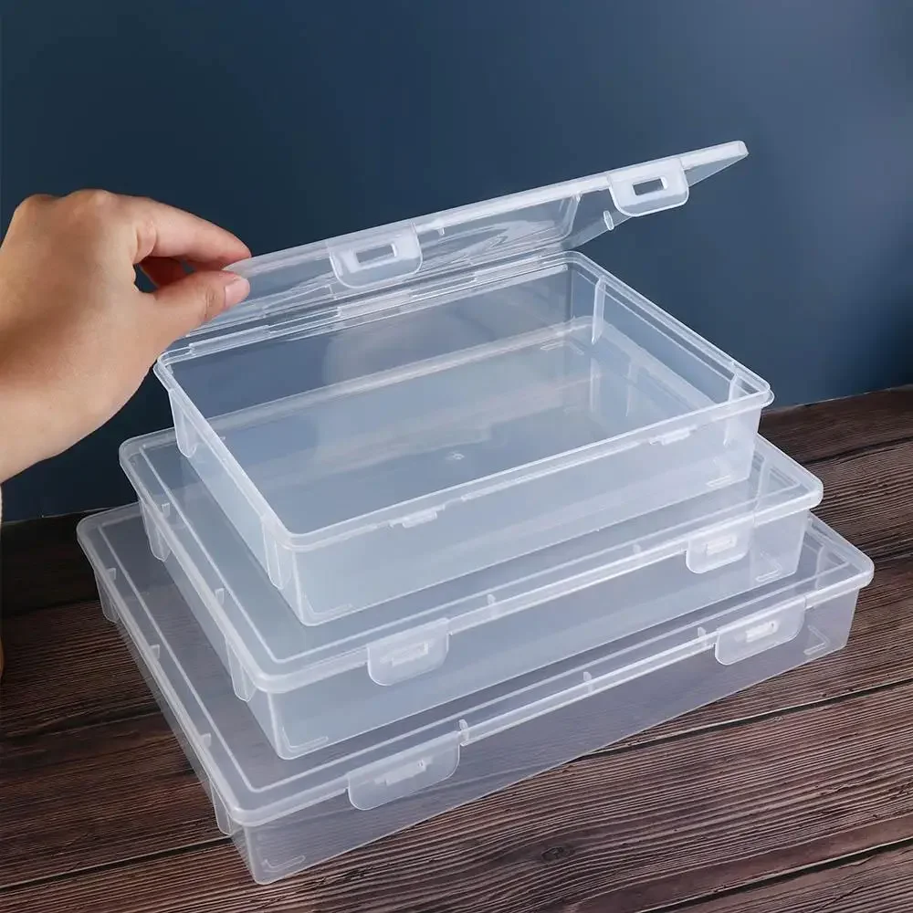 1Pc Wear-resistant Transparent A4 File Storage Box Practical Data Sorting File Box Desktop Office Test Paper Organizer