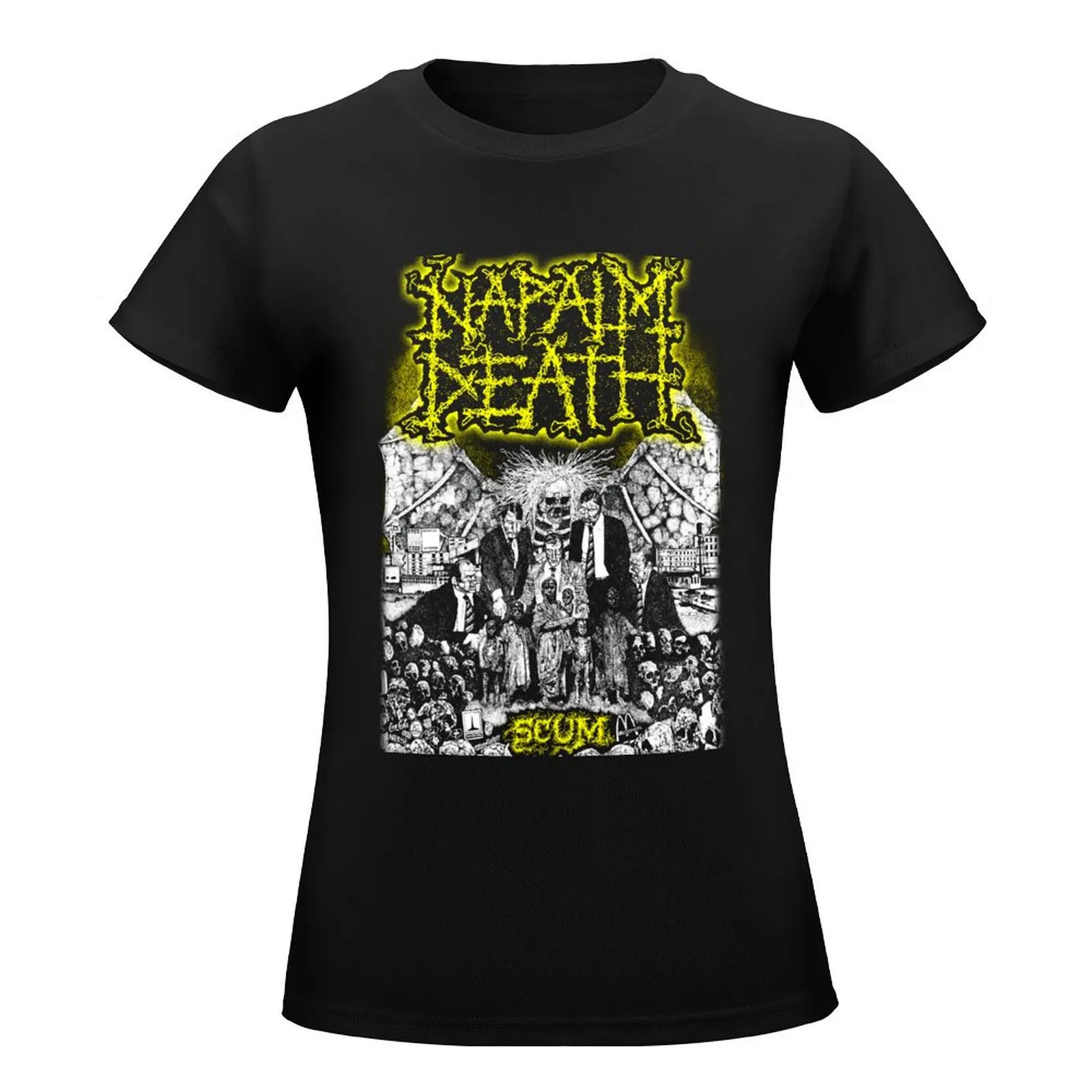 Scum by Napalm Death - Classic Old School Grindcore Death Metal T-Shirt korean fashion summer top funny Women's t-shirt