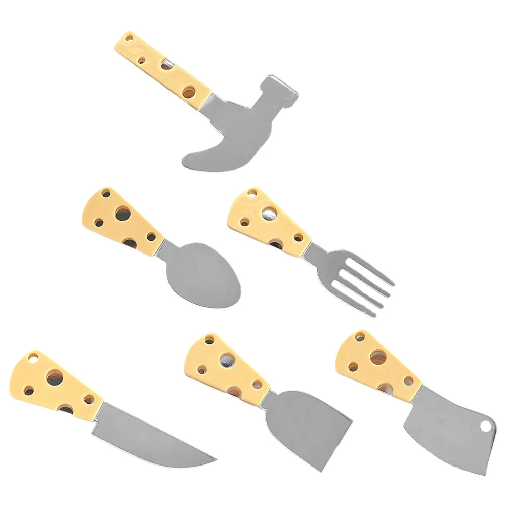 6Pcs Cheese-Shaped Hair Barrettes Cute Kitchen Utensil Design Plastic Resin Hair Clips for Women Teens Styling Sectioning