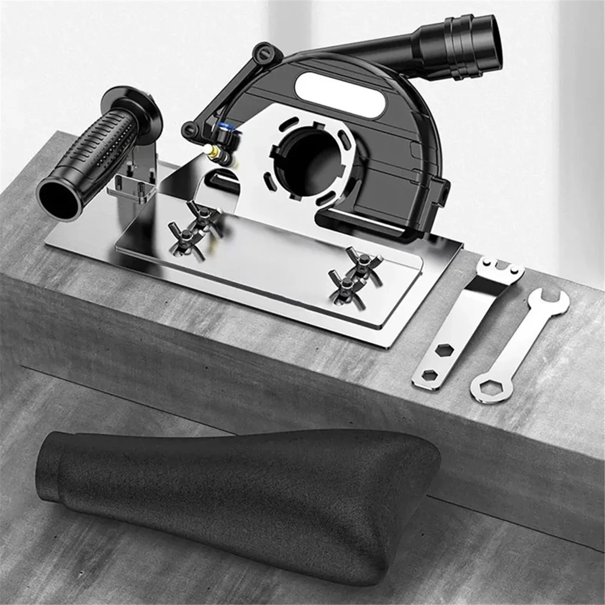 

AA98 Angle Grinder Cutting Tiles Stand 100-125type Attachment Stone Trimming Bracket Support Tools, Set C