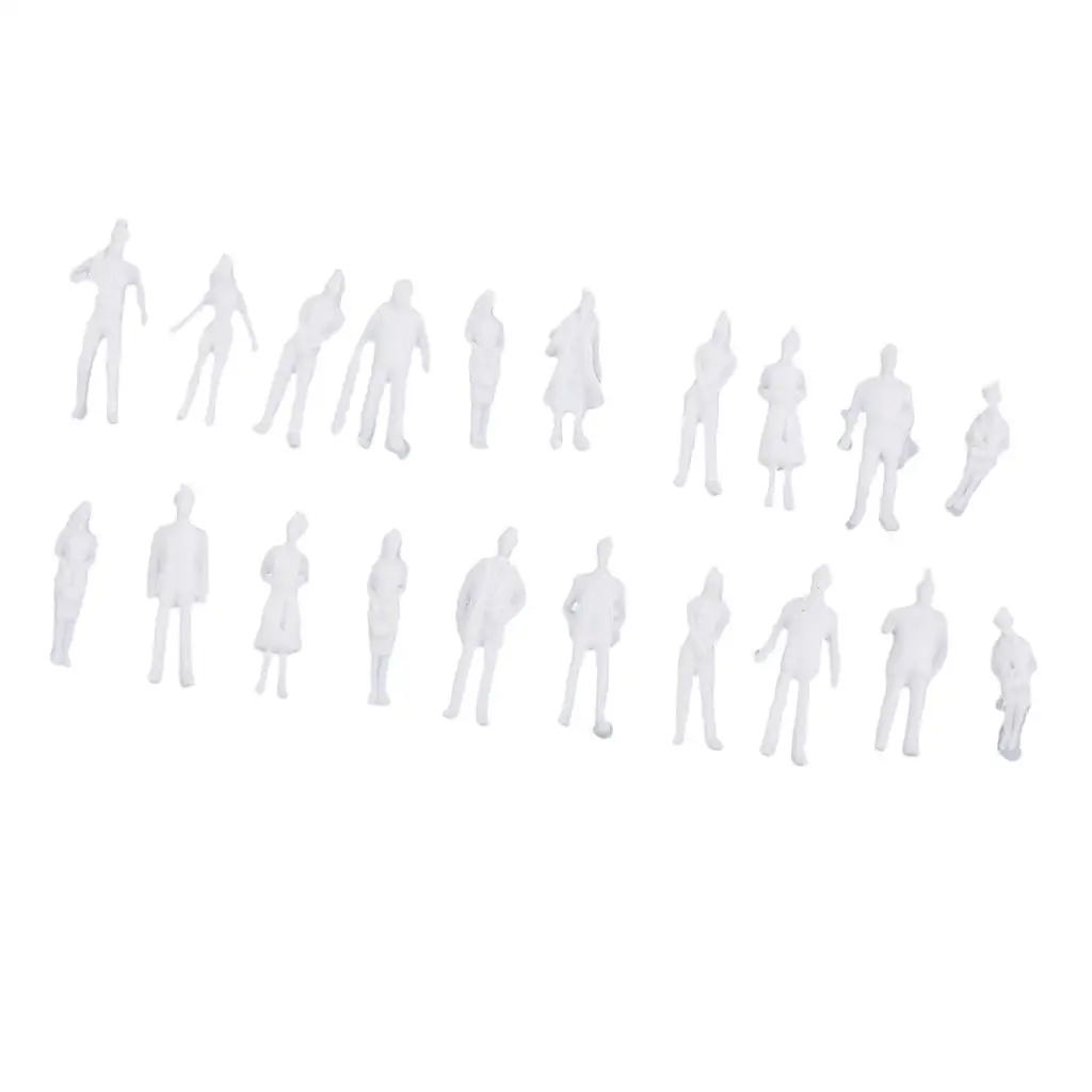 Architectural Model People 1 100 Plastic Unpainted Miniature Figure Set for Miniature Making Scenarios