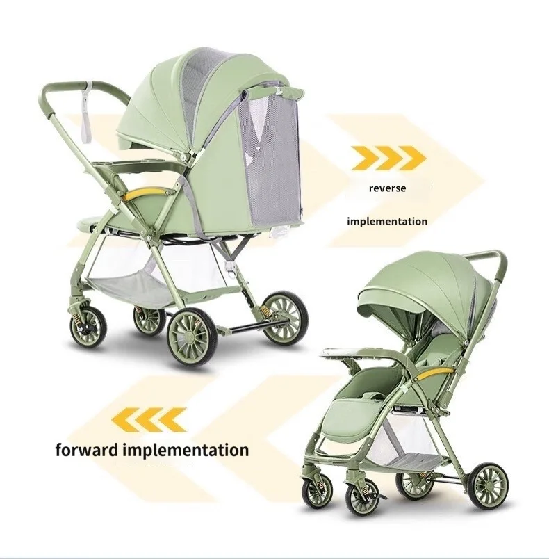 Hot Sales sample baby stroller lightweight reversible washable trolley folding high landscape umbrella stroller