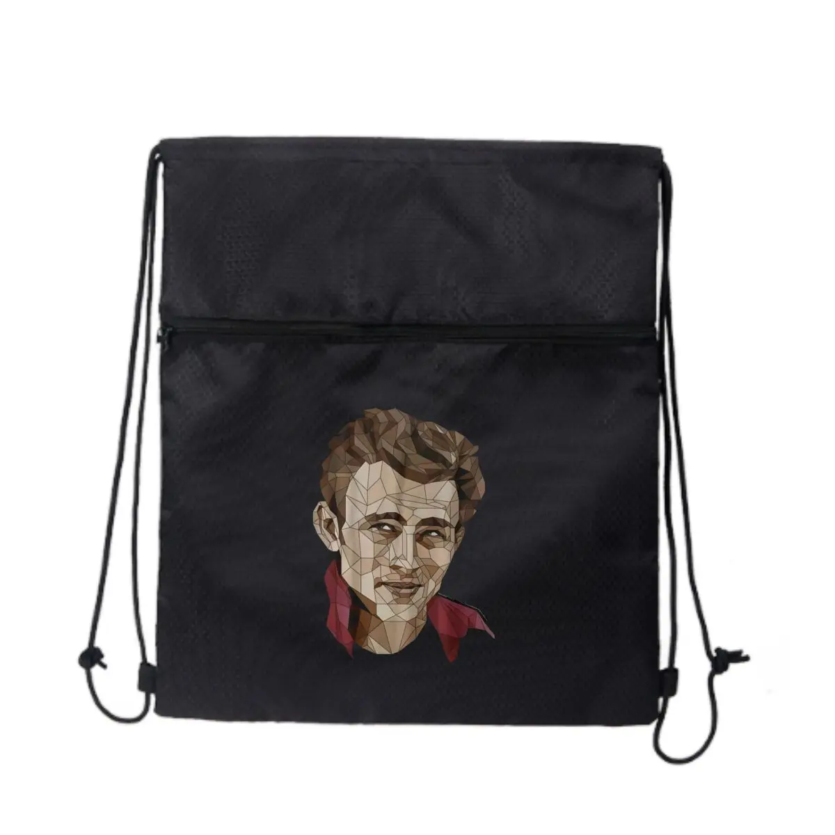 

Low - Poly Man Portrait Art Essential Открытый рюкзак на молнии на шнурке The Go-To для любителей активного отдыха