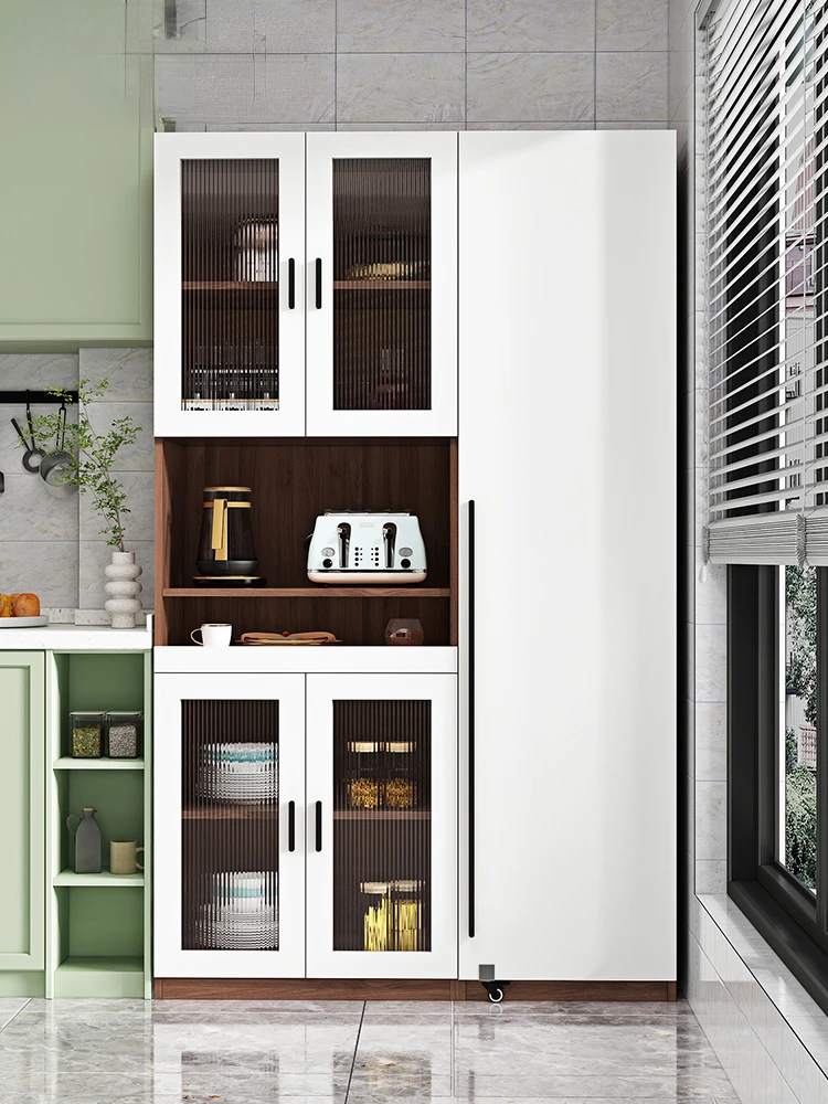 Simple Locker High Cabinet Integrated Wall Snack Cabinet Wine Cabinet Microwave Oven Cabinet