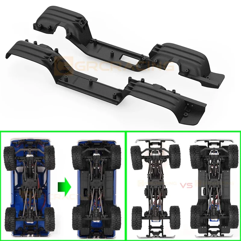 Frame Modification Chassis Closed 3D Printing Fender for 1/18 RC Crawler Traxxas TRX-4M Car Chevrolet K10 Upgrade Part Toys