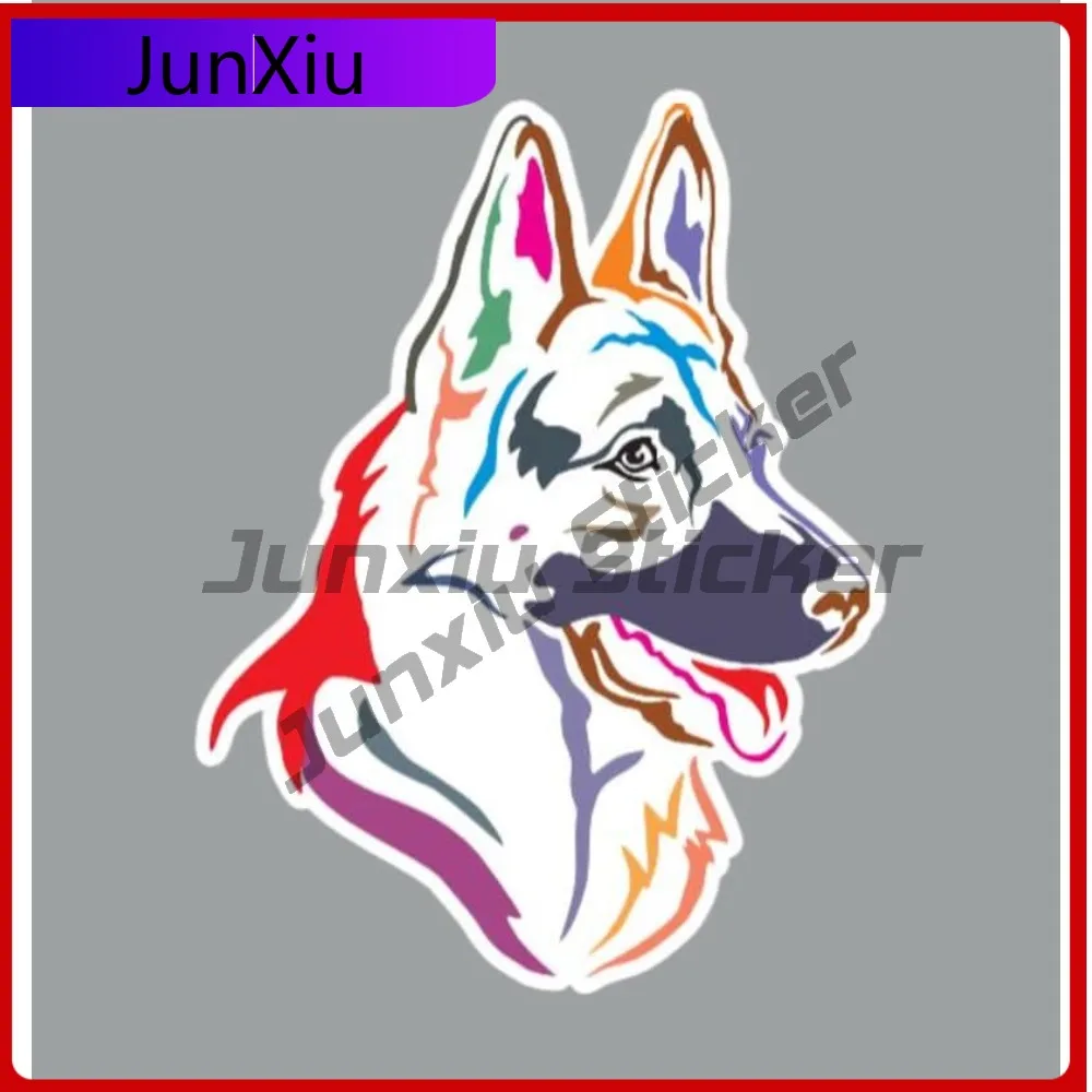 

German Shepherd Dog Art Cover Scratches Sticker Anime Stickers For Car Decorations Fridge Or Laptop Electric Scooter Bumper Pvc