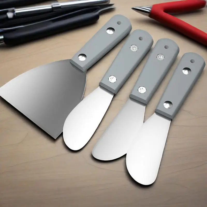 Household Wall Decoration Glue Scraper Tool External Wall Stainless Steel Scraper Bricklayer Construction Cleaning Putty Knife