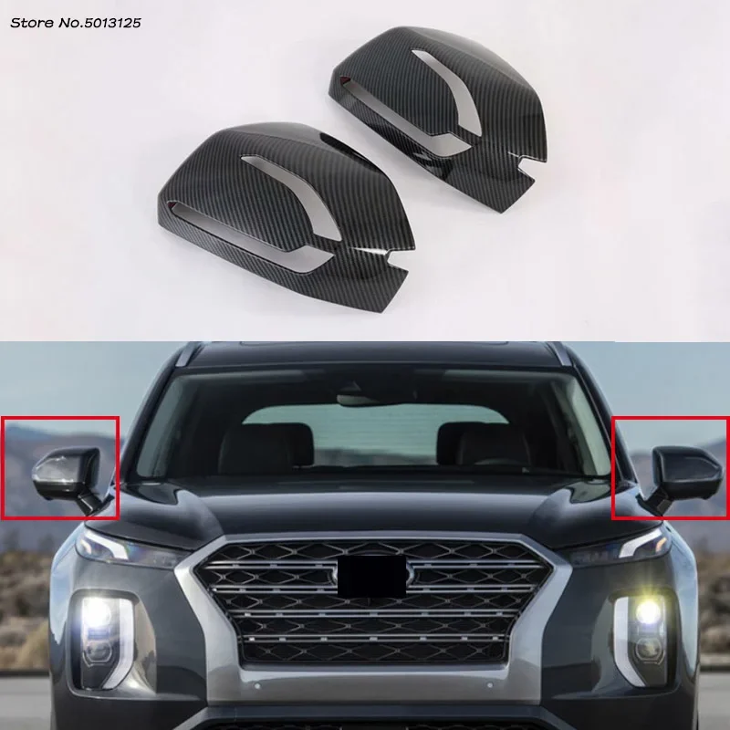 

Car rear view Rearview Side glass Mirror Cover trim frame Side Mirror Caps Cover For Hyundai Palisade 2020 2021 2022 Accessories