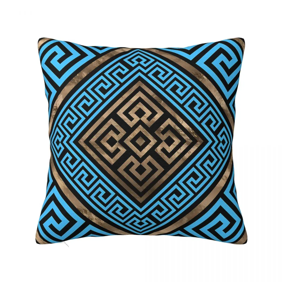 Rhombus Throw Pillow Case Greek Key Ornament Meander Backpack Coussin Covers DIY Printed Reusable Home Decor