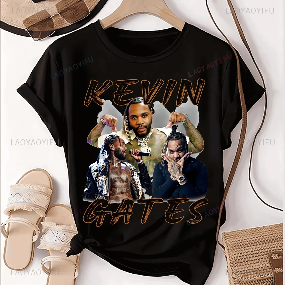 Vintage Kevin Gates Rapper bedrukt T-shirt Top Kevin Gates Trend Harajuku korte mouwen Unisex shirt grafisch oversized T-shirt