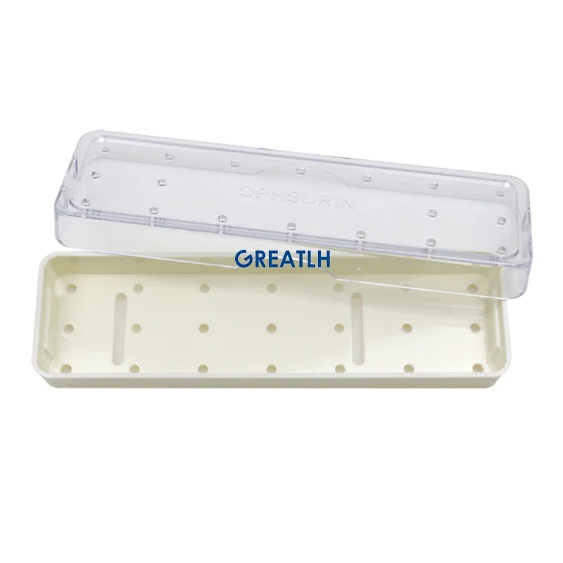 GREATLH Sterilization Tray Case High Temperature Resistant Disinfection Box Holding Tools