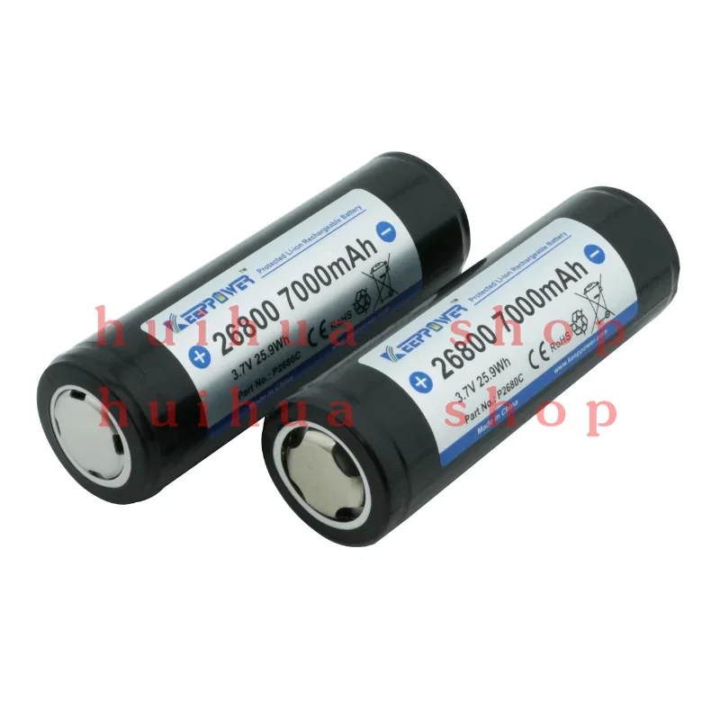 Keeppower P2680C 7000mAh Protected Li-ion Rechargeable 26800 Battery for Flashlight