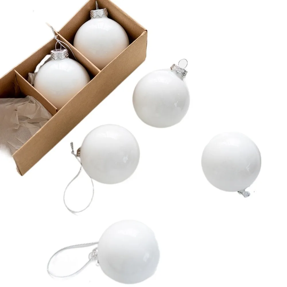 

6pcs Crafts Glass Christmas Ball set Creative 6cm Christmas Tree Pendant Delicate Painted Hanging Ornament Gift