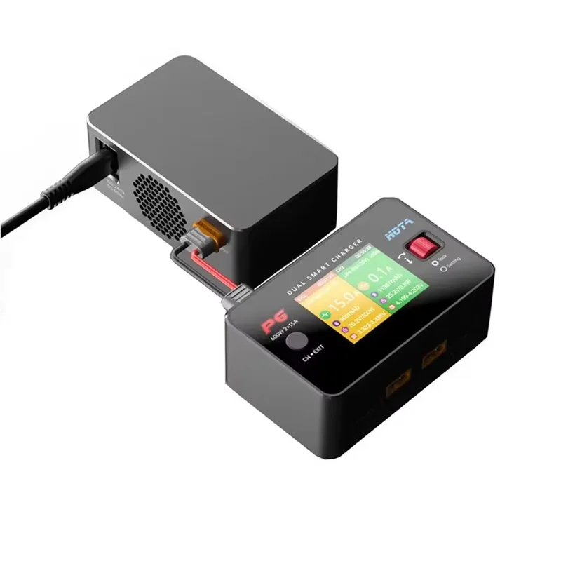 HOTA P6 T240 AC240W DC 600W 15AX2 DC Dual Channel Smart Charger with Mobile Service Charging for Lipo 1~6S LiIon NiMH Battery