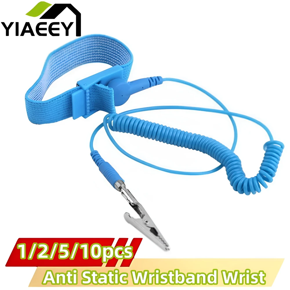 

Cordless Wireless Clip Antistatic Anti Static ESD Wristband Wrist Strap Discharge Cables For Electrician IC PLCC worker