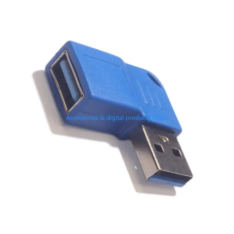 77JD 90 Degree Angled USB3.0 Extension Connector 5Gbps Fast Data Transfer Power Adapter for Laptops Mobile Phones Tablets