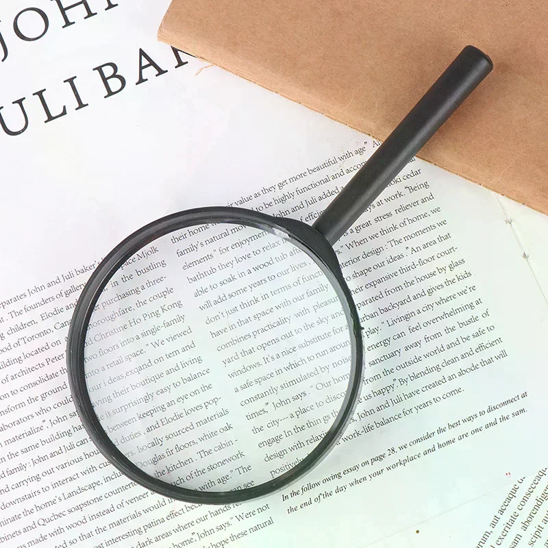 /TPz/90mm handheld magnifier 5x reading newspaper magnifying glass jewelry