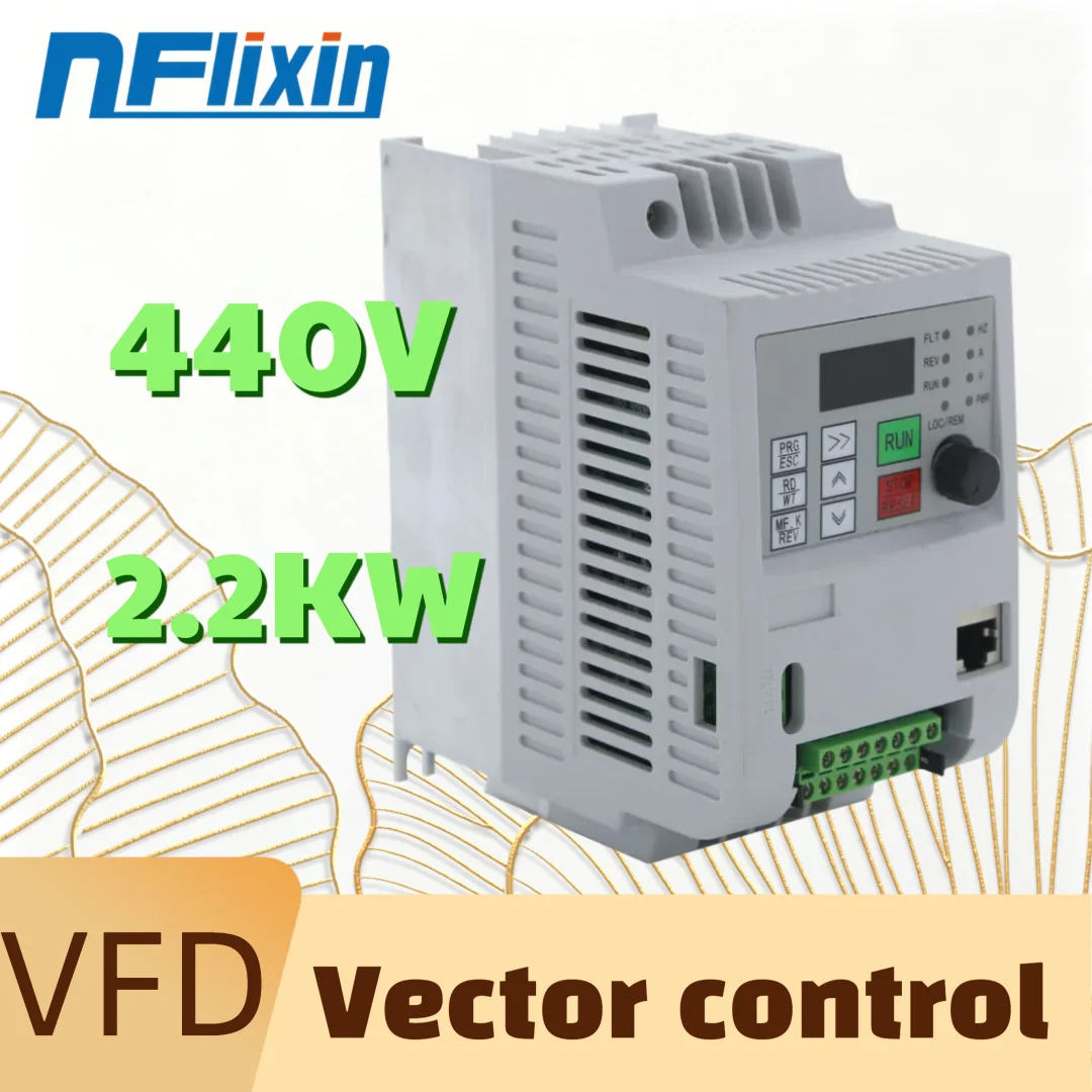 Variable Frequency Drive VFD 440V 3Phase 2.2KW 3HP AC Motor Speed Controller Inverter Converter