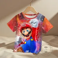 2025 Mario And Luigi 2025 Summer Cartoon 3D Printing Unisex Youth Fashion Comfortable Versatile T-shirt Brothers Short Sleeve