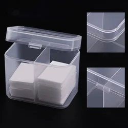 1pcs Nail Towel Storage Box Cotton Pad Independent Double Grid Nail Wash Towel Storage Cylinder Nail Supplies for Professionals