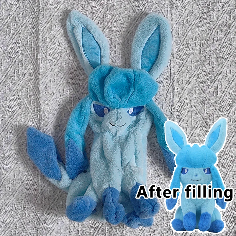 5pcs-45cm-glaceon-pokemon-plush-toys-cute-pokemon-plushie-eevee-semi-finished-leather-holster-pillow-gift-for-children-xmas