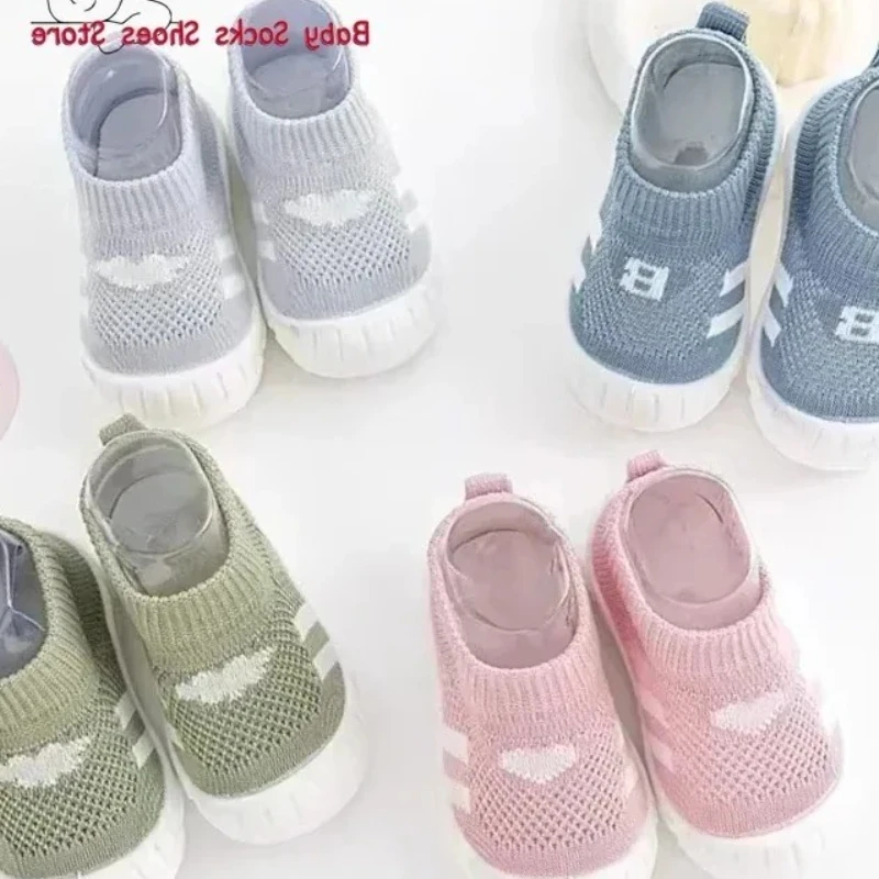 

Cute New Infant Soft-soled Toddler Fashionable Baby Mesh Shoes, Breathable Mesh Sandals, Children's Knitted Casual Shoes