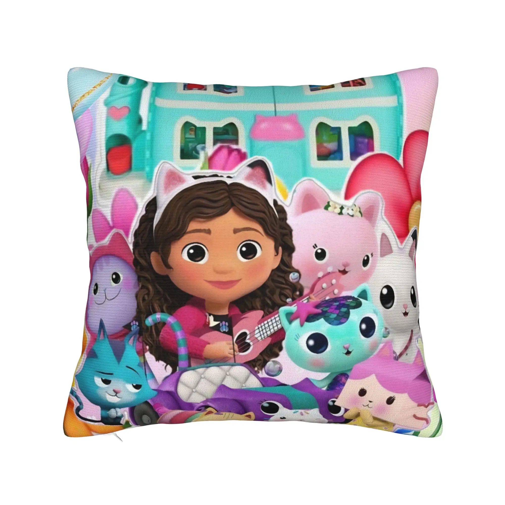 

Decorative Pillow Covers G-Gabbys Girl Dollhouse Merch Chair Pillow Case Cover Zippered Multi Size