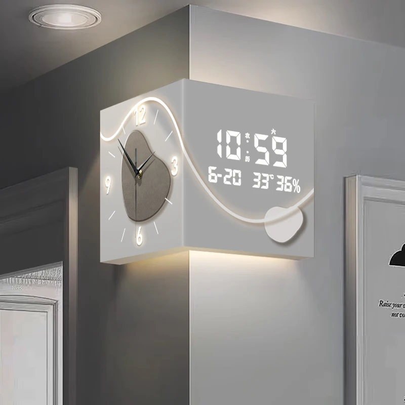Led Wall Clocks Elegant Modern Wall Clock Nordic Trendy Aesthetic Clock Living Room Art Watches Home Decoration Accessories