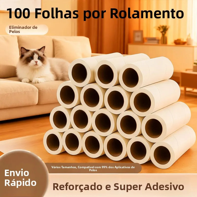 剥がせる交換用コア付き粘着式ヘアリムーバーロールペーパー、衣類用ダストローラーブラシ、スティックヘアリムーバーペーパー、ダストペーパー