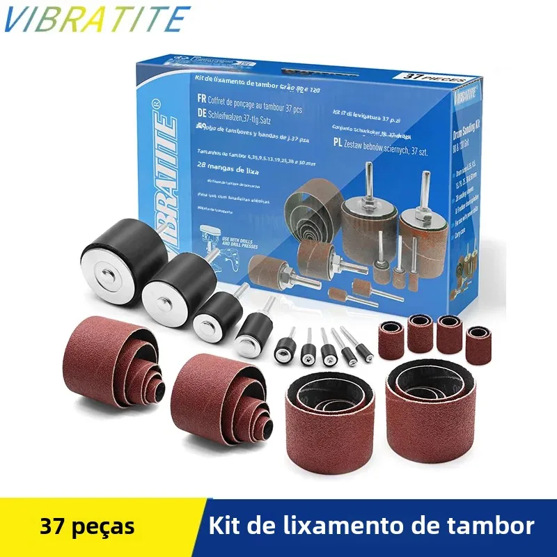 37-個ドラムサンディングキットゴムスピンドルサンディングドラムサンダーツールキットセット-80-120-グリット研磨サンディング穴輪郭エッジ