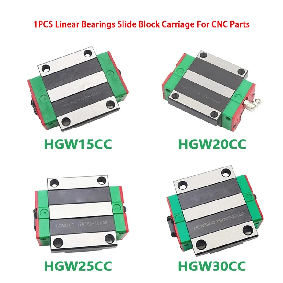 

1pcs HGH15CA/HGW15CC HGH20CA/HGW20CC HGH25CA/HGW25CC Linear Bearings Slide Block Carriage For Cnc Parts Large quantity, surprise