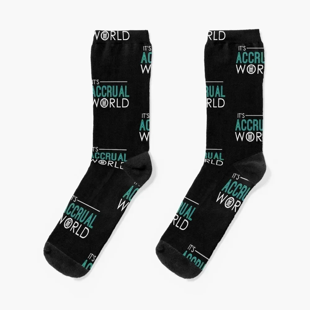 It's Accrual World Funny Accounting & Accountant Socks hip hop short anti slip football tennis Socks For Girls Men's