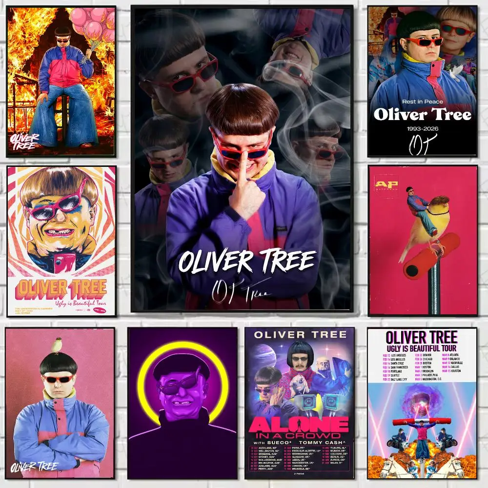Singer O-Oliver Tree Ugly is Beautiful Poster Stickers, suitable for game rooms, bedrooms, corridors, home wall art decor, gifts