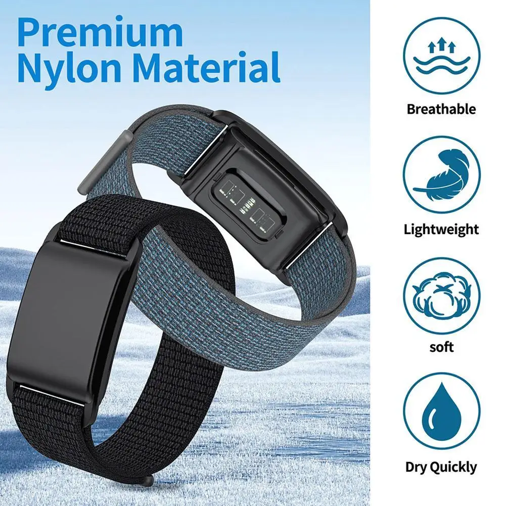 Breathable Nylon Bands+PC Case Sports Replacement Strap Compatible For WHOOP  Heart Rate Sensor  Strap Nylon Wristband