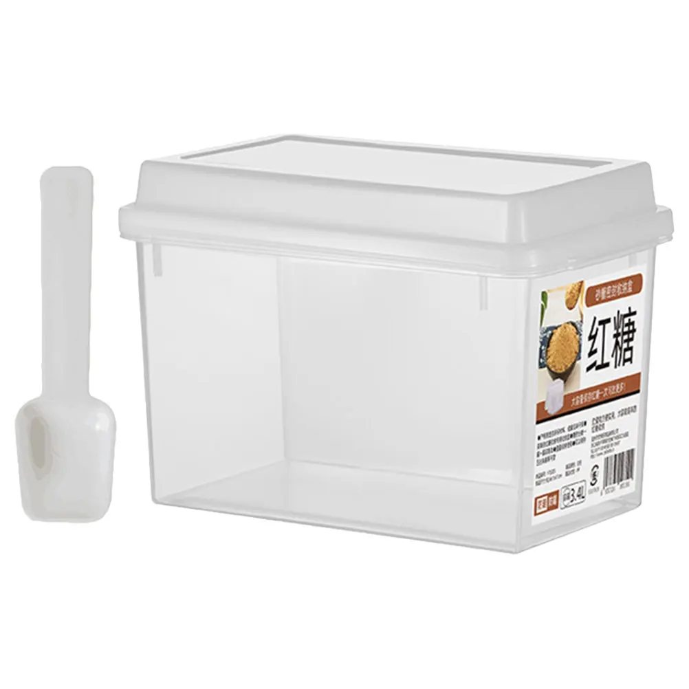 

Sealed Jar 4L Sugar Keeper Airtight Containers Flour Storage Sugar Dispenser Clear Design Anti Moisture Canister Grain Box