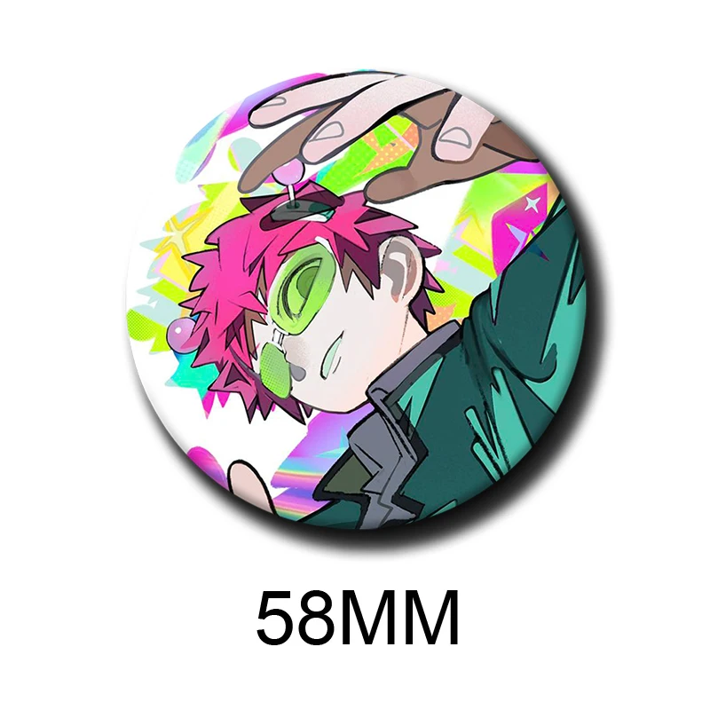 Cartoon Character Saiki Kusuo Soft Button Pin Badge Anime Saiki Kusuo Brooch Creative Badge for Backpack Clothes Decoration Gift