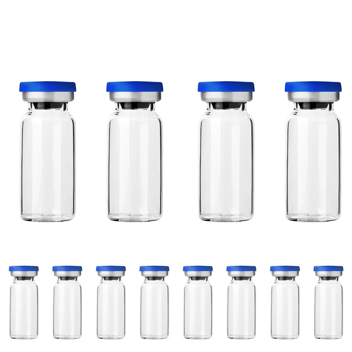 

Empty Vials with Self Healing Injection Port, with Aluminum Plastic Cap, Empty Vials (10ML 12PCS)