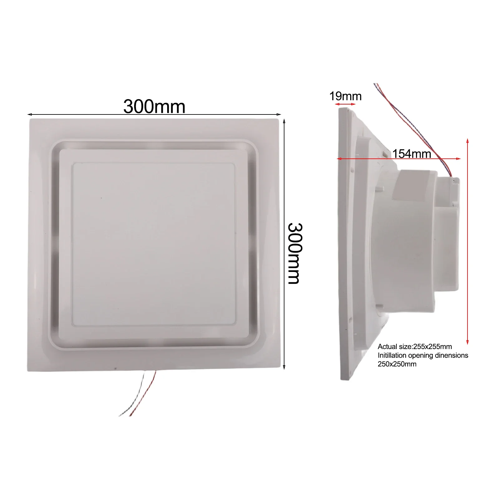 8'' 10'' 12'' Quiet Bathroom Exhaust Fan With LED Light Ceiling Ventilation Fan For Bathroom Toilet Kitchen Mounted Exhaust Fan