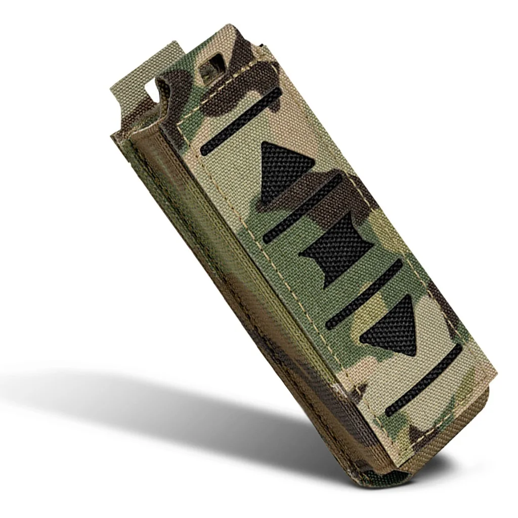 

Airsoft Tactical Mag Pouch MOLLE Single Mag Carrier Bag 9mm Pouch Camo External MOLLE Slot Hunting Shooting Auxiliary Bag