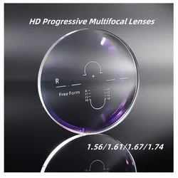 HD Progressive Multifocal lenses 1.56/1.61/1.67/1.74 Anti-reflective And Wear-resistant Near And Far Optical Prescription Lenses