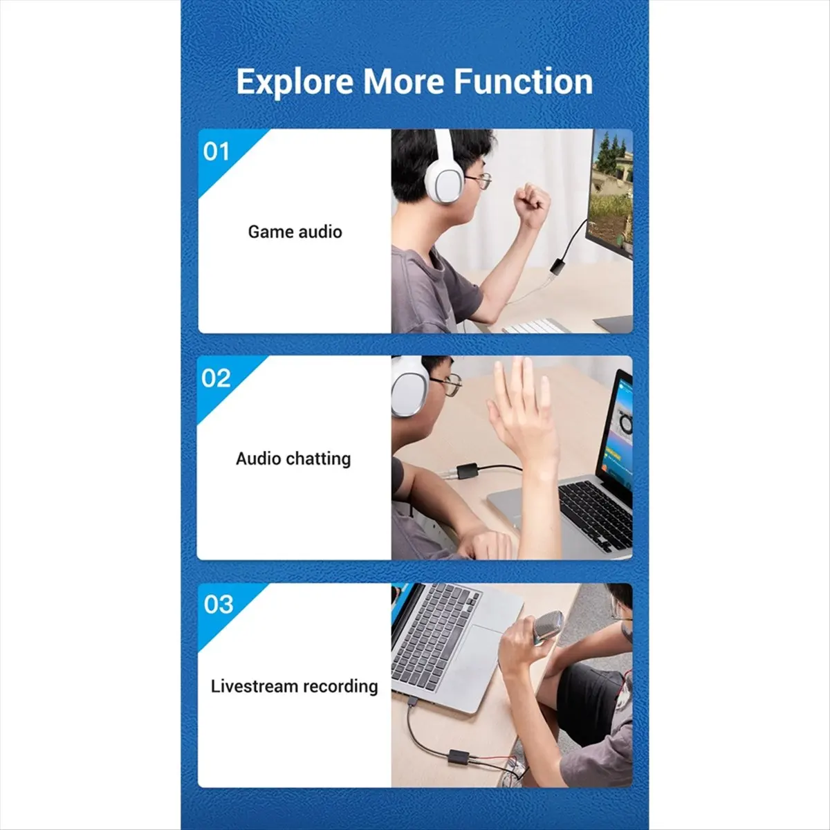 L77A  Sound Card USB to 3.5mm Audio Interface Adapter External Sound Card for PC Laptop Headset Microphone USB Sound Card