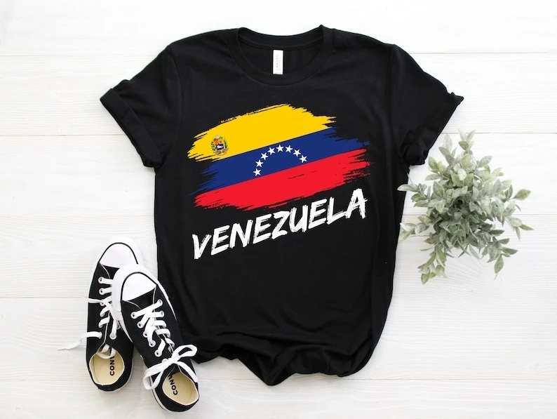 

Venezuela Flag Gift T-Shirt South America Venezuelan Heritage Proud Roots Born Friends Family Birthday Present Venezuelans