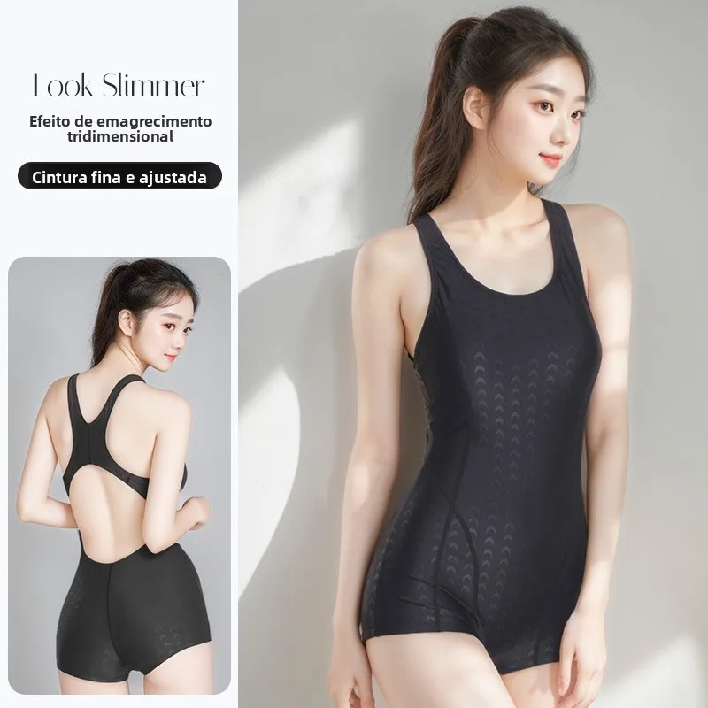 Maiô de Natação Feminino Profissional Speed Suit: Modelo Esportivo de Secagem Rápida com Design Shark Skin - Peça Única para ...