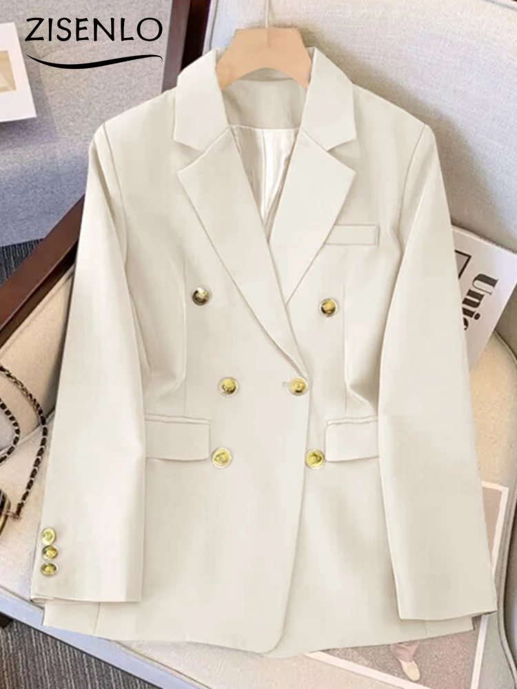 Elegant Jacket Women Spring Autumn New Solid Color Casual Versatile Blazer Vintage Tops Small Suit Blazer Woman 2024 Female Coat