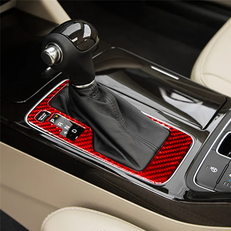 

For Kia Cadenza 2014-2016 Red Carbon Fiber Multi-Position Decor Stickers (Steering Wheel/Gear Shift) Auto Accessories