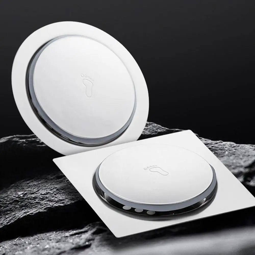 

Useful Stainless Steel Press-Type Floor Drain Pop Up Bounce Pedal Type Sewer Floor Strainer Anti-odor Removable Drain Filter